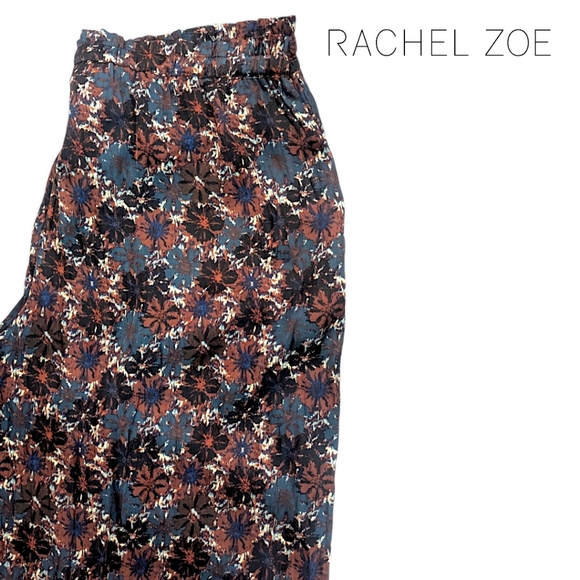 NWT Rachel Zoe Oversized Silky Fall Floral Lounge Pant - Picture 5 of 8